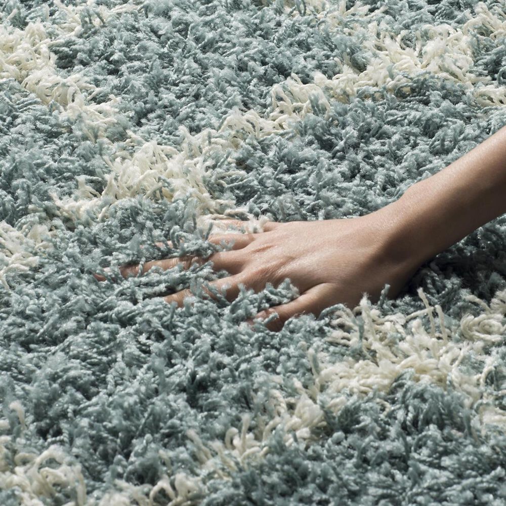Safavieh Dallas Shag SGD258C-3 3&#39; x 5&#39; Seafoam/Ivory Area Rug, , large