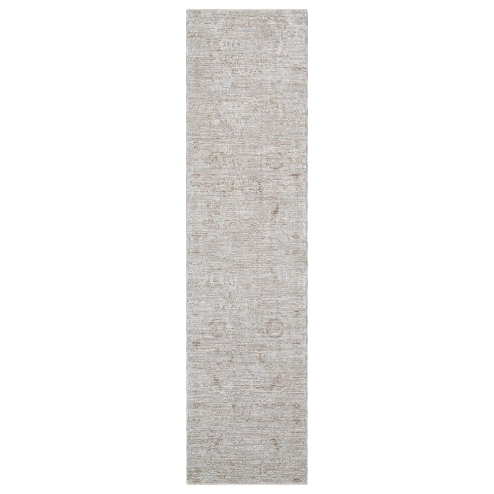 Surya Masterpiece Light Gray, Medium Gray, Cream and Tan 2"7" x 10" Runner, , large