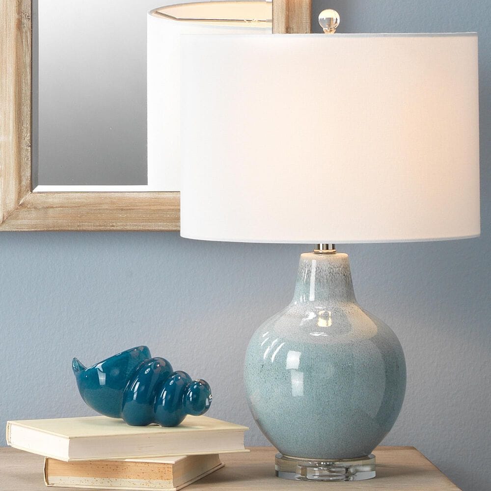 Splendor Living Farmington Table Lamp in Blue and Clear, , large