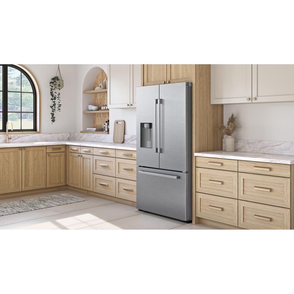 Samsung Bespoke AI 29 Cu. Ft. French Door Refrigerator with Zero Clearance Fit and Dual Auto Ice Maker in Fingerprint Resistant Stainless Steel, , large