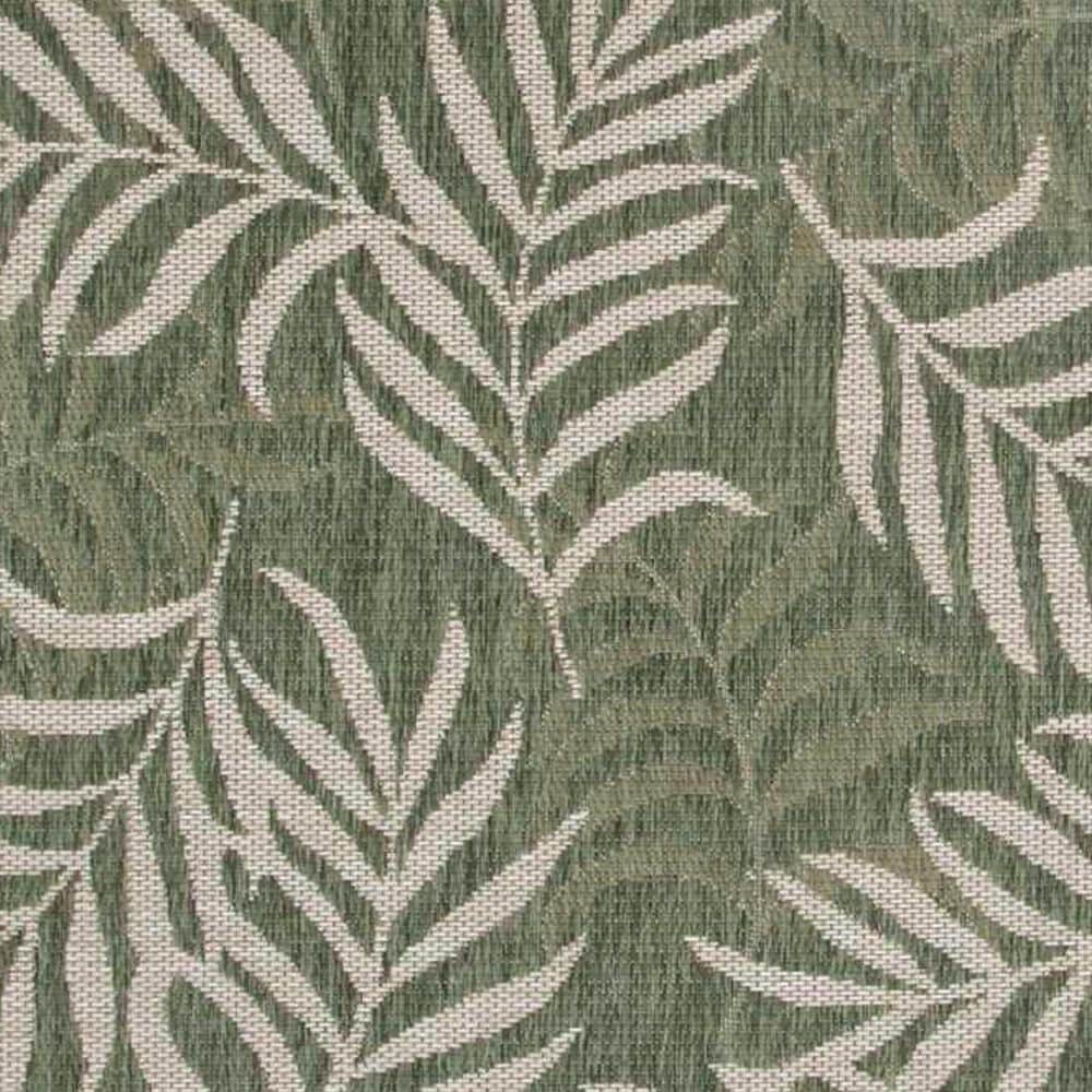 Nourison Garden Oasis GOA01 Green and Ivory 3&#39; x 5&#39; Indoor/Outdoor Area Rug, , large