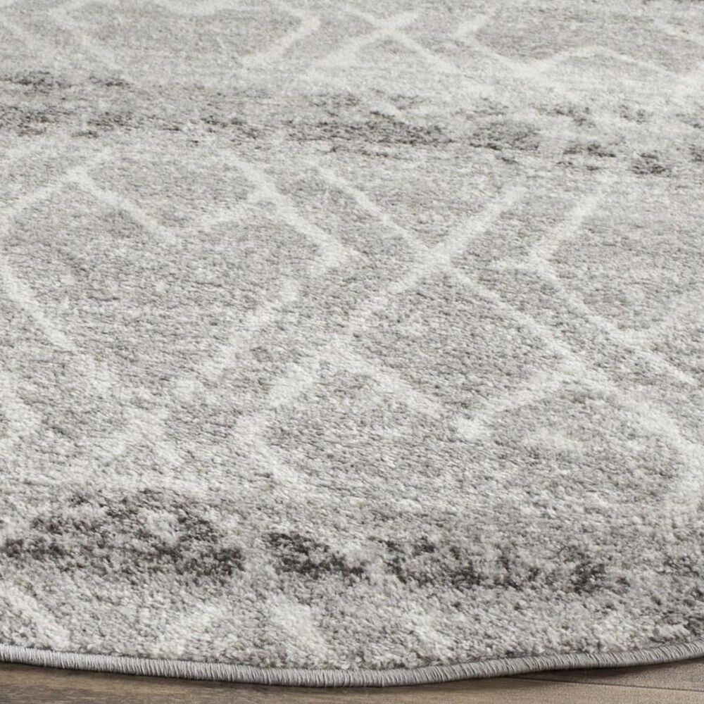 Safavieh Adirondack ADR124B 6&#39; Round Silver and Ivory Area Rug, , large