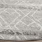 Safavieh Adirondack ADR124B 6" Round Silver and Ivory Area Rug, , large