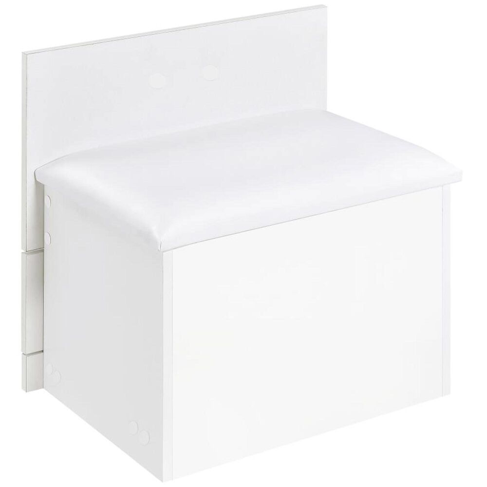 Pacific Landing Danbury 3-Drawer Makeup Vanity Set in White High Gloss, , large
