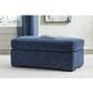 Ashley Evansley Ottoman in Navy, , large