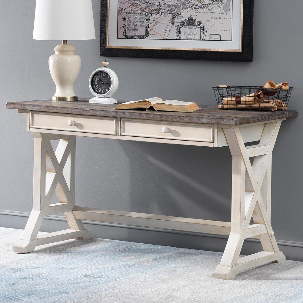 Shell Island Furniture Bar Harbor II 2 Drawer Writing Desk in Bar Harbor Cream, , large