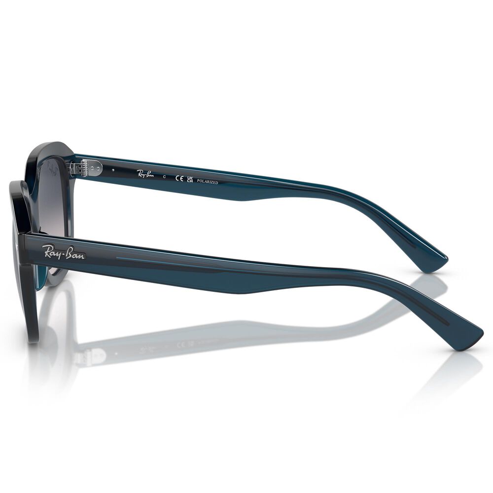Ray-Ban Erik Sunglasses with Blue Lenses in Polished  Opal Dark Blue, , large