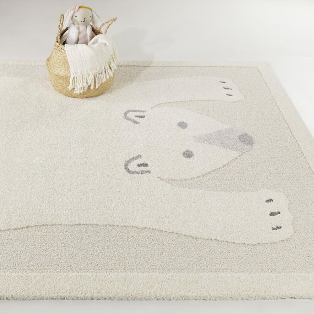 Balta Rugs Barry Bear 5&#39;3&quot; x 7&#39; Cream Kids Area Rug, , large