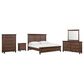 Riva Ridge Oxford 5 Piece California King Panel Storage Bedroom Set in Cocoa with AC Outlets and USB Ports, , large
