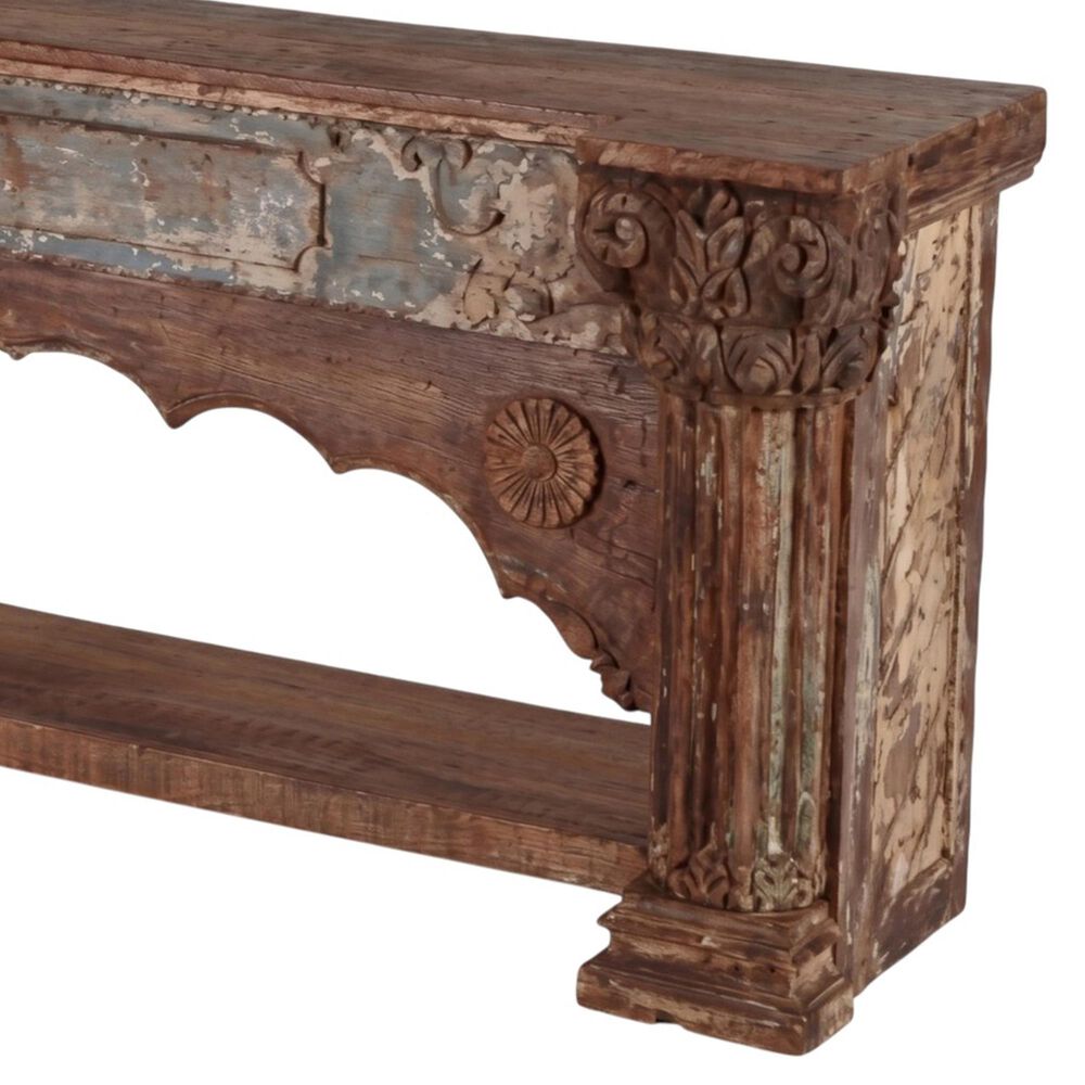 Jaipur Home One of a Kind Architectural Console Table in Brown, , large