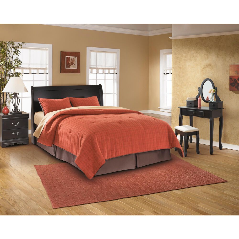 Signature Design by Ashley Huey Vineyard Queen Sleigh Headboard in Black, , large