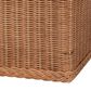 Baxton Studio Eamon Storage Bench with Brown Rattan in Cream, , large