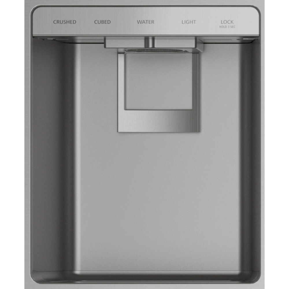 Monogram 36 Smart Built In Side By Side Refrigerator With Dispenser In Stainless Steel Nebraska Furniture Mart