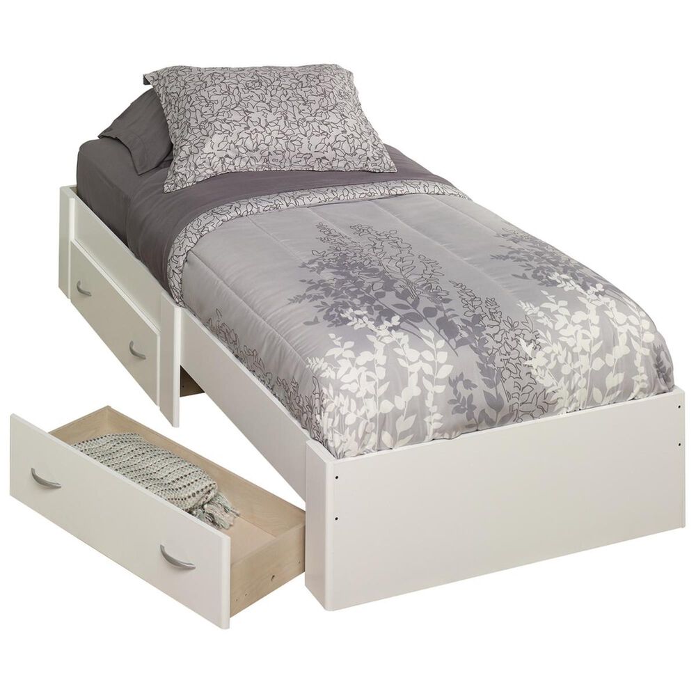 Sauder Beginnings Twin Platform Bed in White NFM