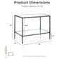 Furniture of America Lalia End Table with Tempered Glass Top and Open Storage Shelf in Gun Metal, , large