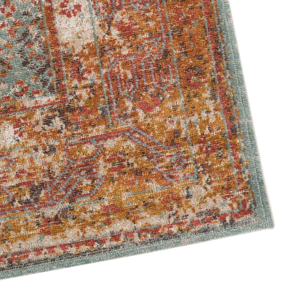 Amer Rugs Eternal 2&#39;2&quot; x 3&#39; Sea Blue and Rust Area Rug, , large