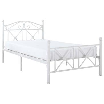Modway Cottage Twin Platform Bed in White, , large