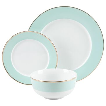 Gibson Overseas, Inc Gracie Lane 12-Piece Dinnerware Set in White and Blue, , large