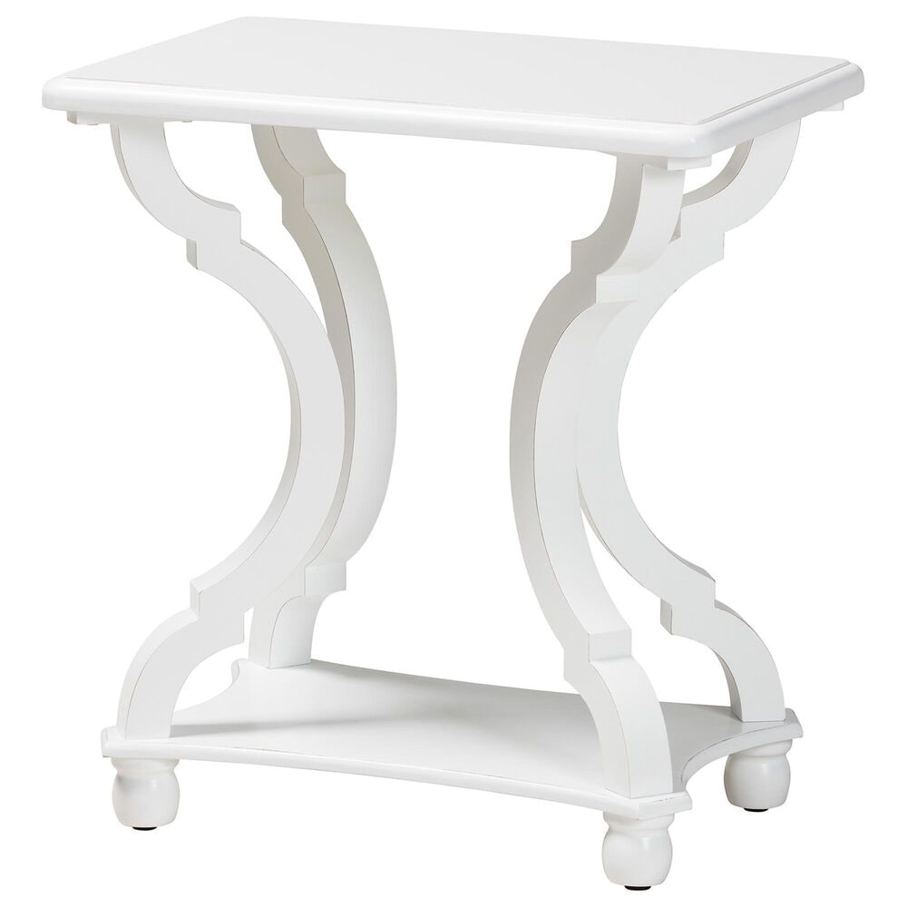 Baxton Studio Cianna End Table in White, , large