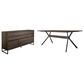 Blue River Nevada 2-Piece Dining Table Set in Dark Brown, , large
