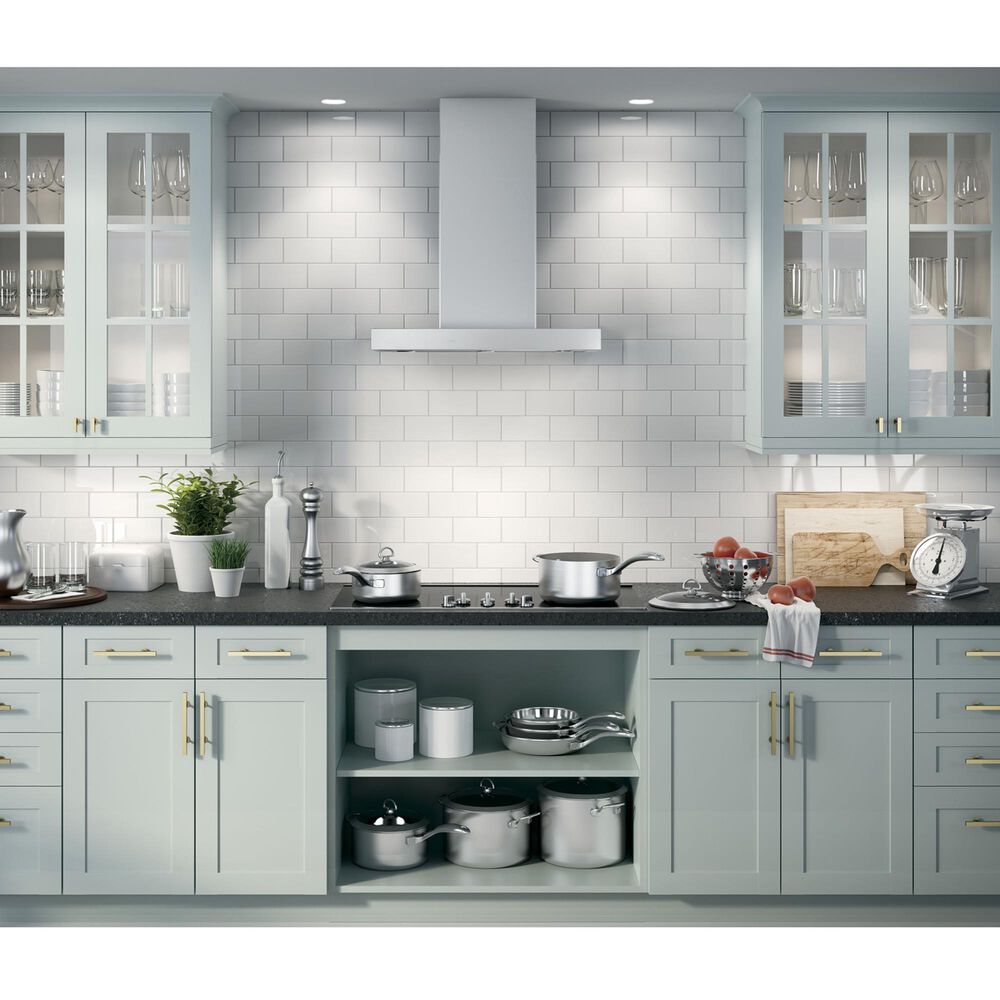 GE Profile 30" Smart Designer Wall Mount Hood with Perimeter Venting in Stainless Steel, , large