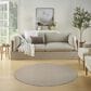 Nourison Courtyard Ivory and Silver 5" Round Indoor/Outdoor Area Rug, , large