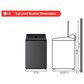 LG 5 Cu. Ft. Smart Top Load Washer and 7.3 Cu. Ft. Electric Dryer Laundry Pair in Platinum Black, , large