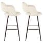 Lumisource Margarite Barstool with Cream Cushion in Black (Set of 2), , large