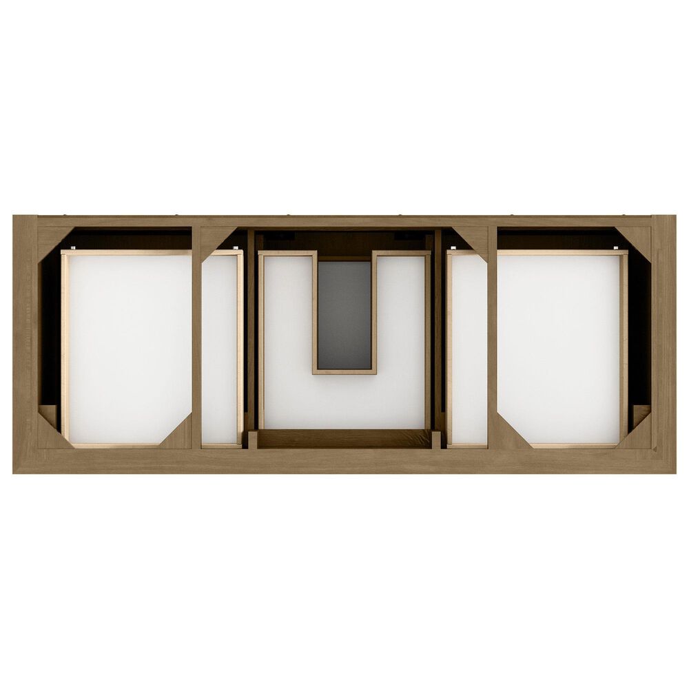 James Martin Vanities Brookfield 60" Single Bathroom Vanity in Honey Oak with 3 cm Eternal Jasmine Pearl Quartz Top, Rectangle Sink and FreePower Wireless Charger, , large