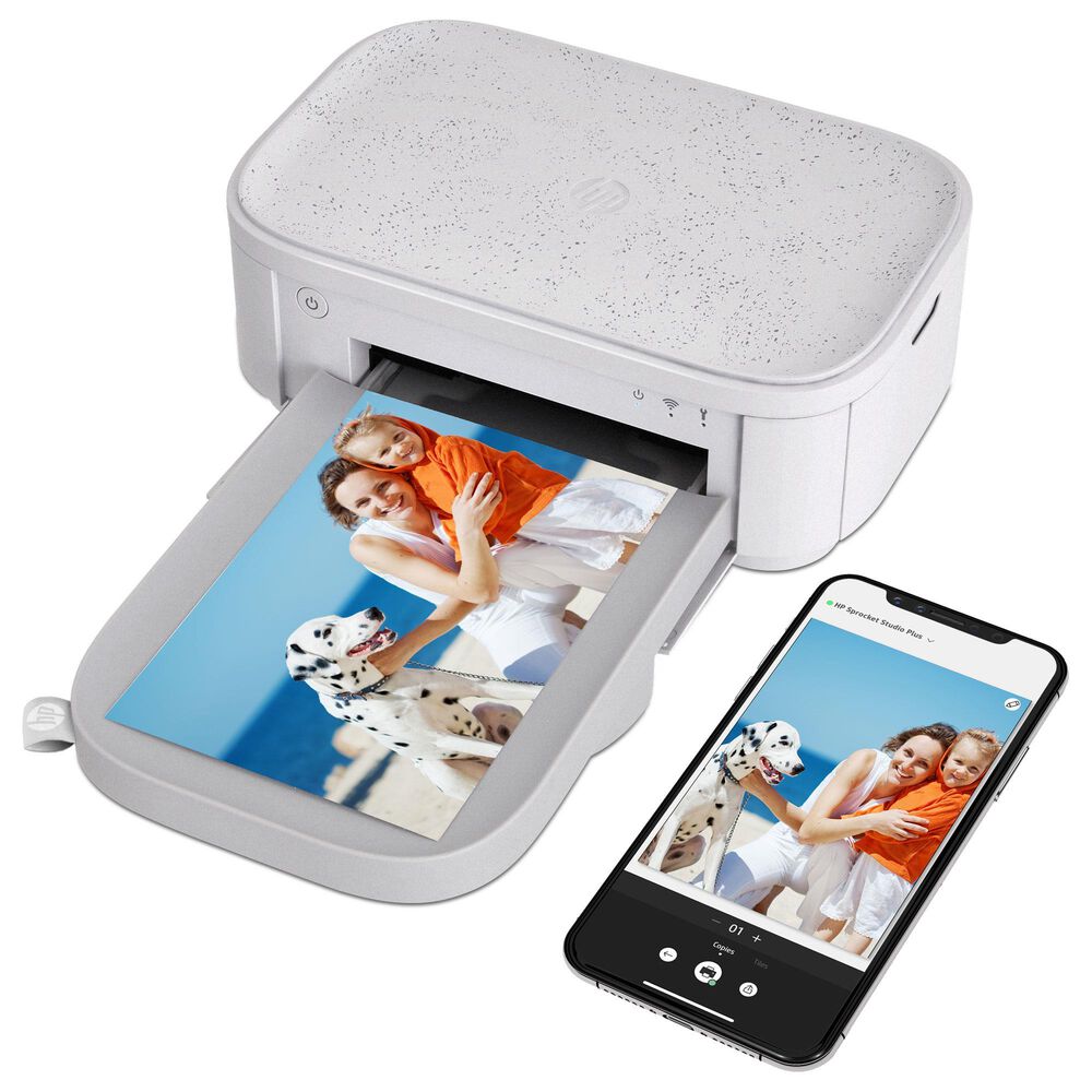 HP Sprocket Studio Plus 4&quot; x 6&quot; Wireless Instant Photo Printer in White, , large