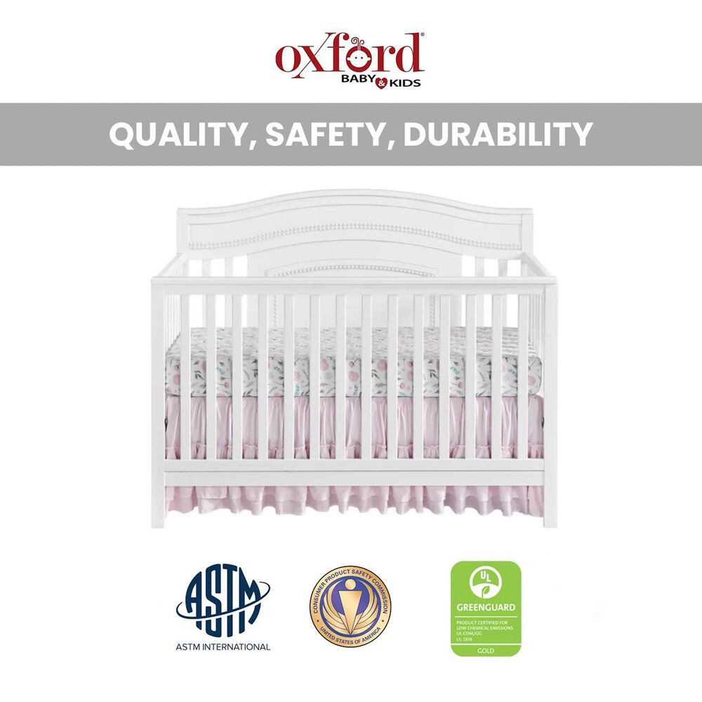 Oxford Baby Briella 4-In-1 Convertible Crib in White, , large