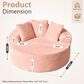 HOMLUX 59" Plush Corduroy Round Chair in Pink, , large