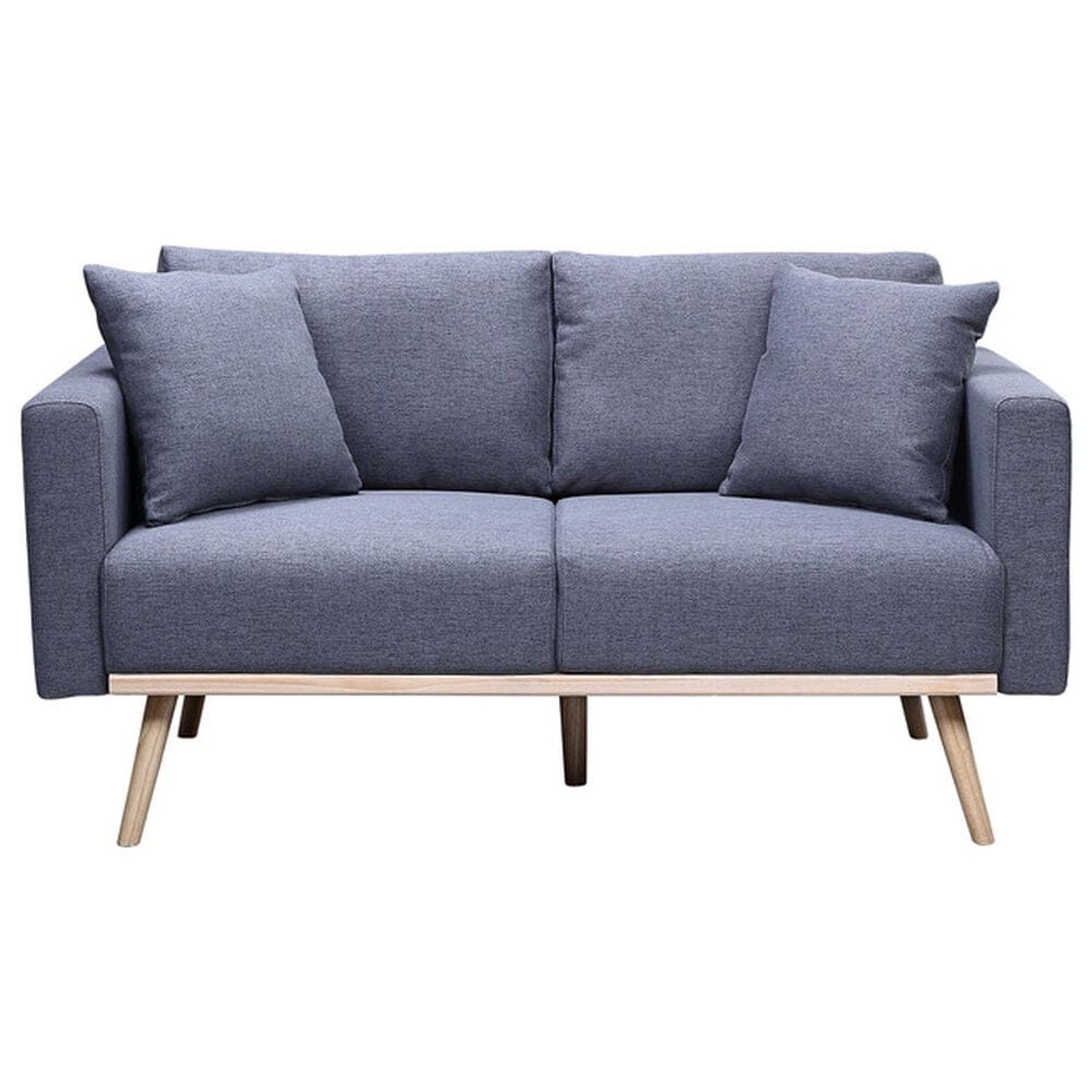 HOMLUX Sofa and Loveseat Set with USB Ports, Pillows and Storage in Dark Gray, , large