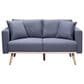 HOMLUX Sofa and Loveseat Set with USB Ports, Pillows and Storage in Dark Gray, , large