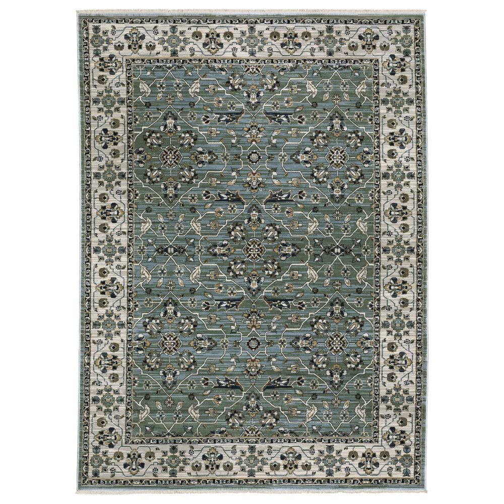 Oriental Weavers Keira KEI07 Blue and Green 9"10" x 12"10" Area Rug, , large