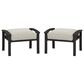 Hearth and Haven 26" Patio Ottoman in Beige (Set of 2), , large