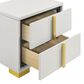Pacific Landing Marceline 2-Drawer Nightstand in White and Gold, , large