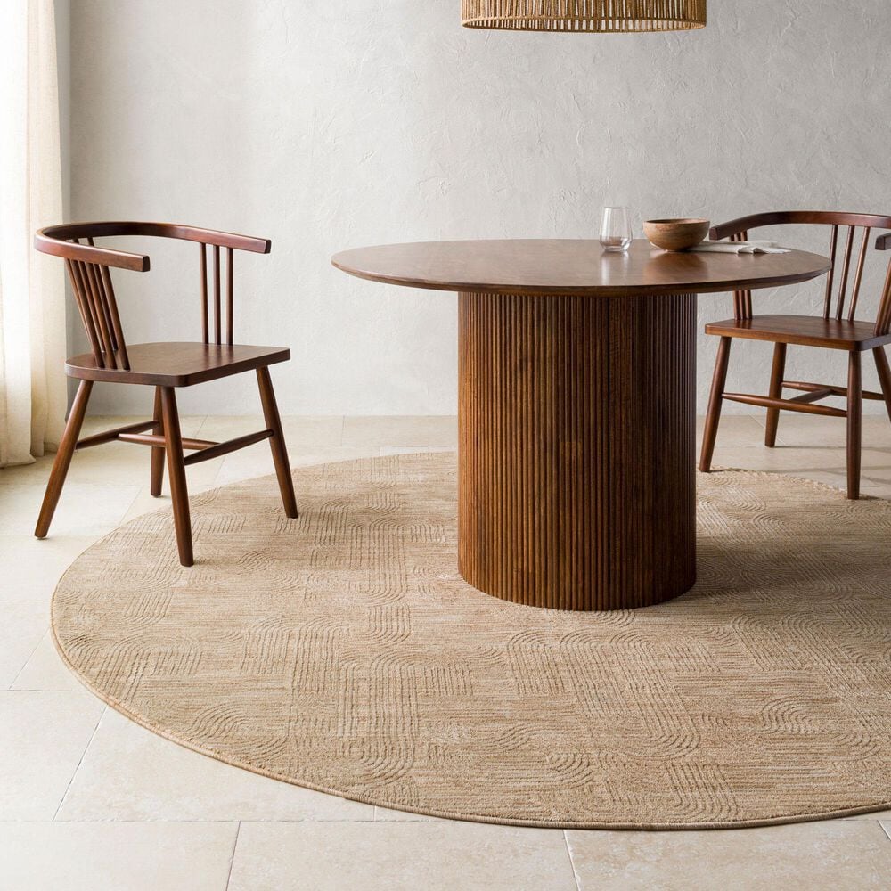 Surya Masterpiece MPC-2310 Beige, Tan and Medium Brown 7&#39;10&quot; Round Area Rug, , large
