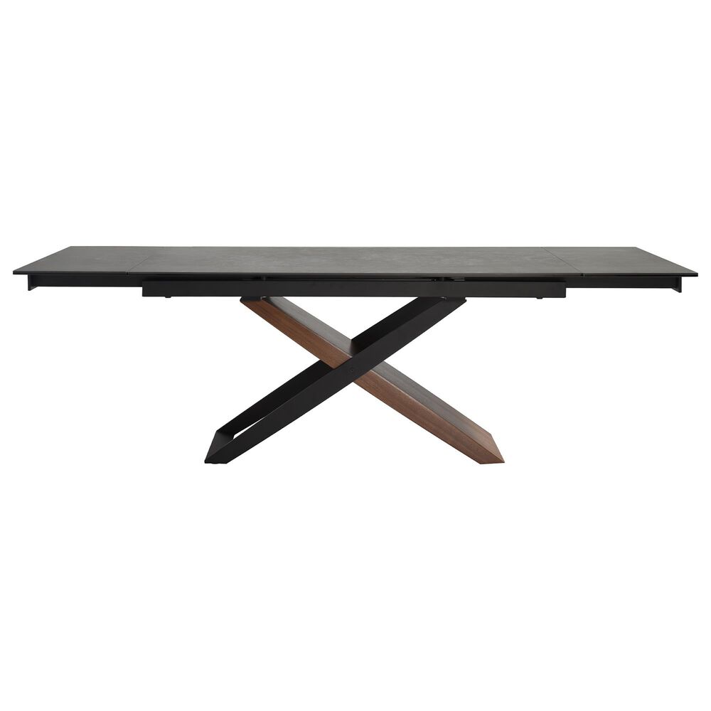 Blue River Milena Extendable Dining Table in Shadow, Walnut and Black - Table Only, , large