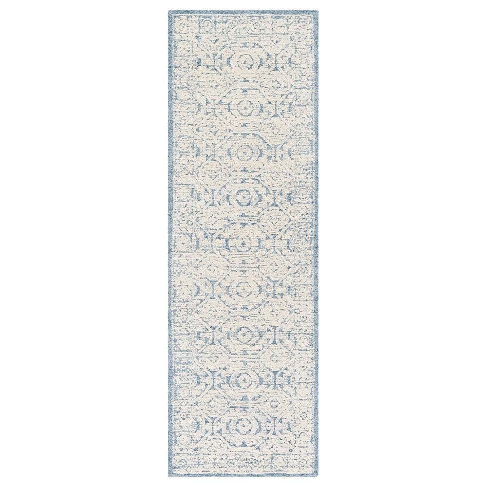Surya Louvre LOU-2304 2"6" x 8" Navy, Ice Blue and Cream Runner, , large