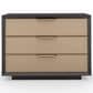 Schnadig Triple Wrap 3-Drawer Nightstand in Dark Chocolate and Champagne Gold, , large
