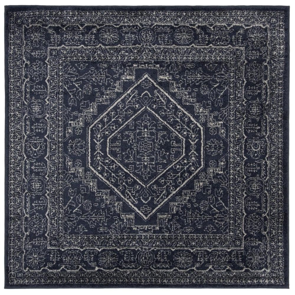 Safavieh Adirondack ADR108N 8" Square Navy and Ivory Area Rug, , large