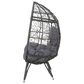 Hearth and Haven Gianni Outdoor Teardrop Chair in Gray, , large