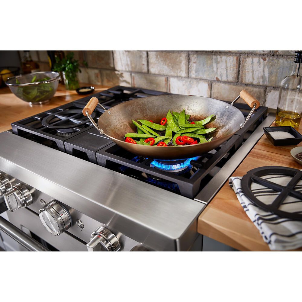 KitchenAid 4.1 Cu. Ft. Freestanding Gas Range with True Convection in Stainless Steel, , large