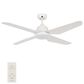Beacon Lighting Aria 52" Indoor LED Light with Remote Ceiling Fan in White, , large