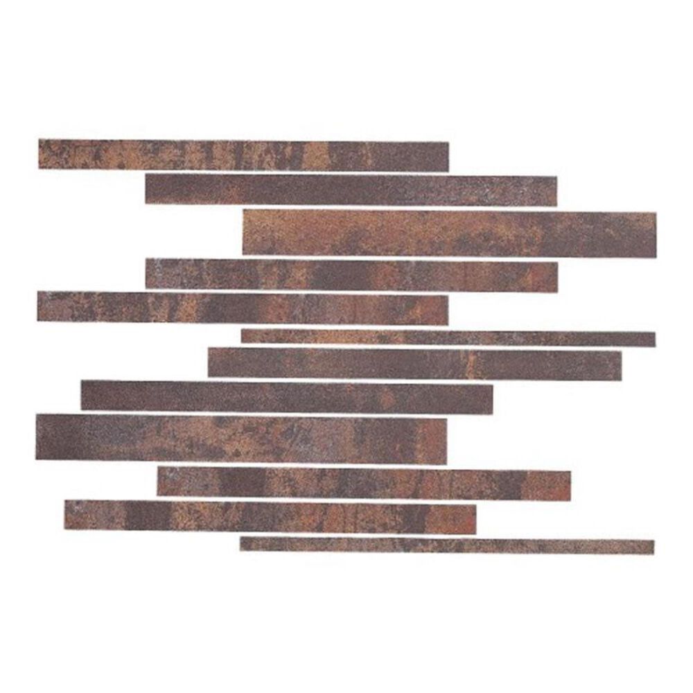 Eleganza Metallica Brown 12" x 12" Porcelain Mosaic Sheet, , large