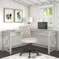 Bush Key West 2-Piece Desk Set with in Linen White Oak, , large