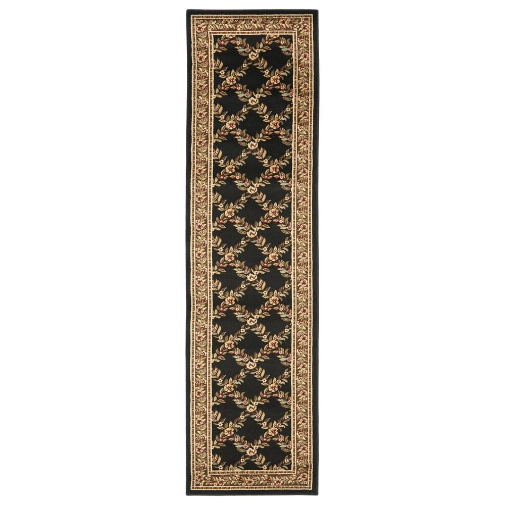 Safavieh Lyndhurst 2"3" x 16" Black and Brown Runner, , large