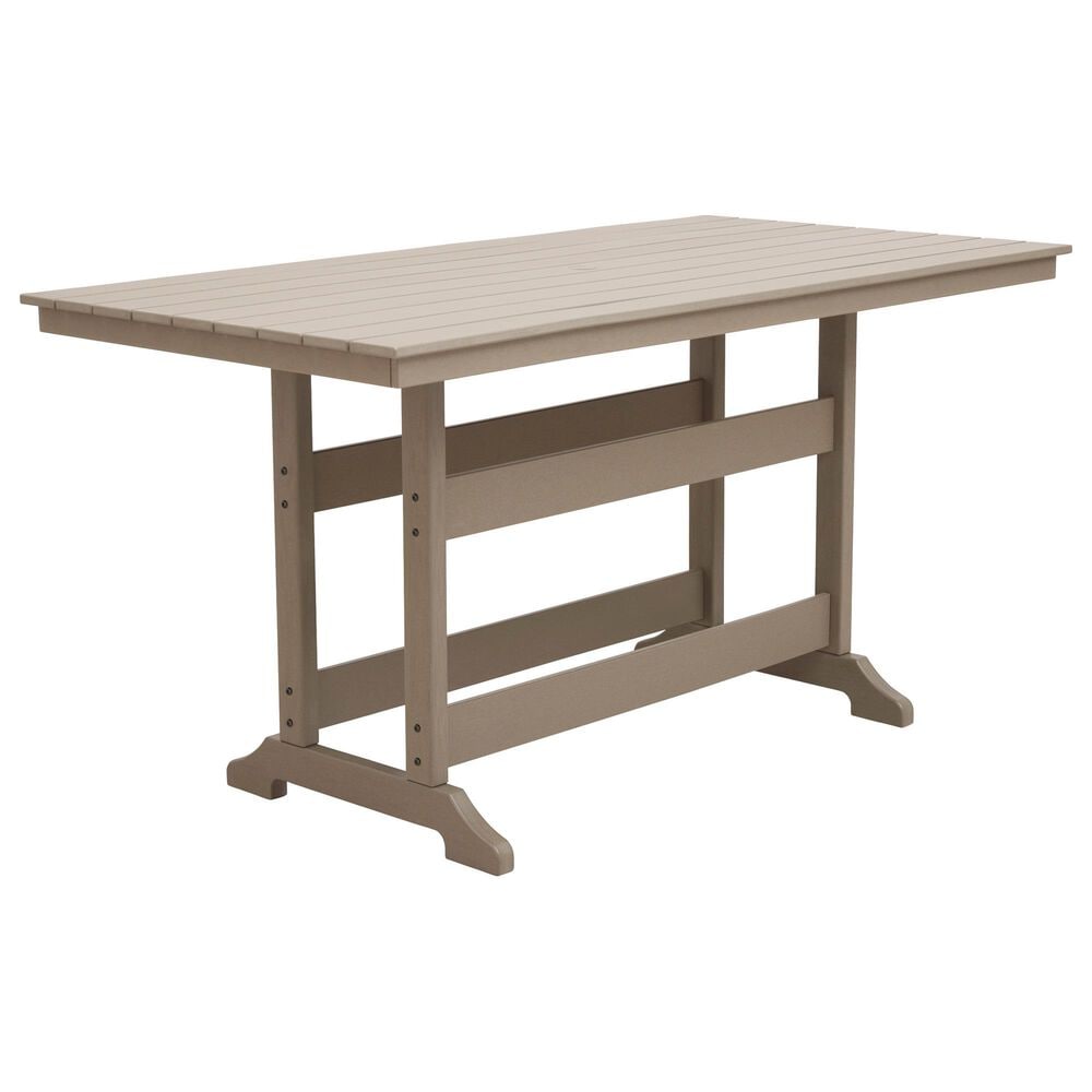 Ashley Seacliff Beach 7-Piece Patio Counter Height Dining Set in Medium Brown, , large