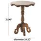 Maple and Jade End Table with Scrolled Legs in Brown, , large